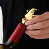 Creative Airtight Wine Stopper Food Grade Easy Clean Metal 3D Christmas Elk Santa Claus Bottle Plug Kitchen Tool