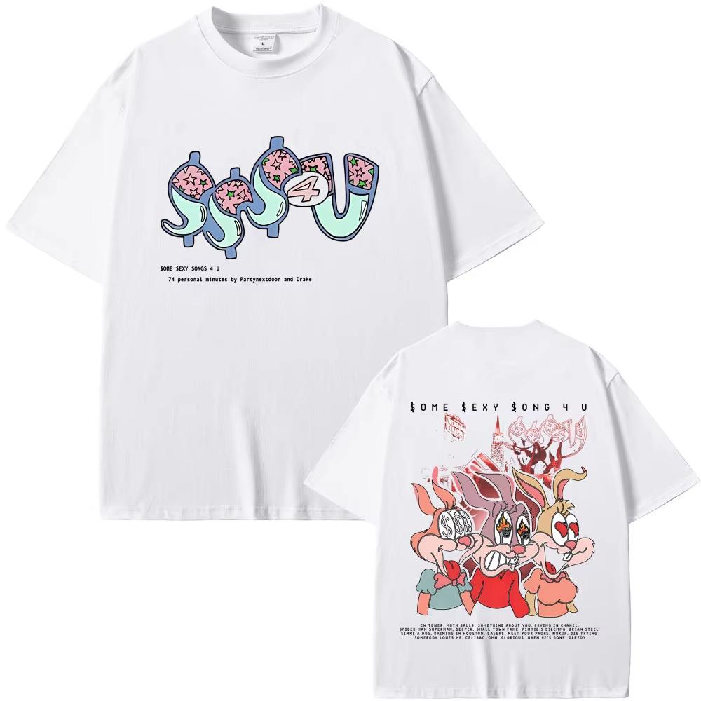 Limited Rapper PARTYNEXTDOOR & Drake Some Sexy Songs 4 U SSS4U 2025 Merch T-shirt Men's Women Fashion Hip Hop Oversized T Shirts