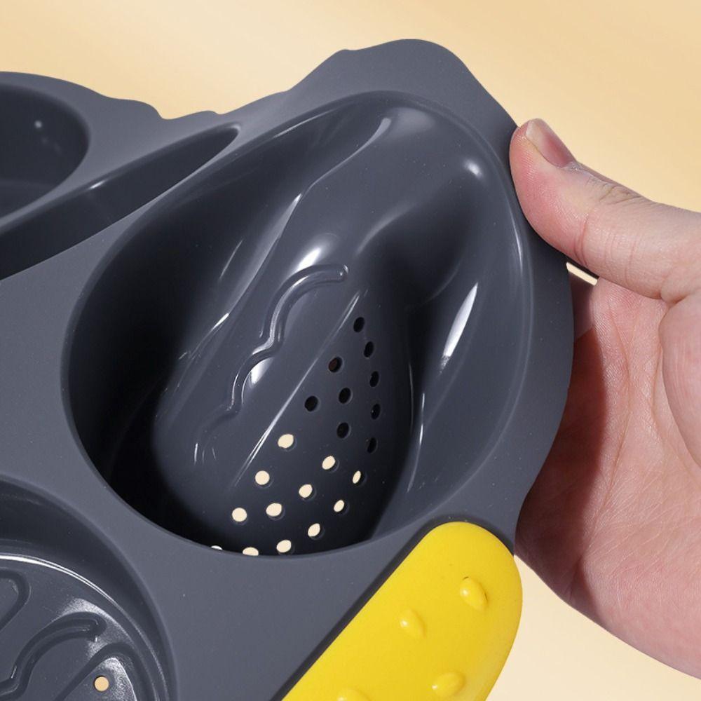 Heat Resistant Hamburger Bun Mold 6 Cavity Burger Bun Maker Soft Bread Loaf Pan Kitchen Use