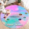Among Us Custom Name Round Area Rug,Carpet Rug for Living Room Bedroom Sofa Playroom Decor,Non-slip Floor Mat
