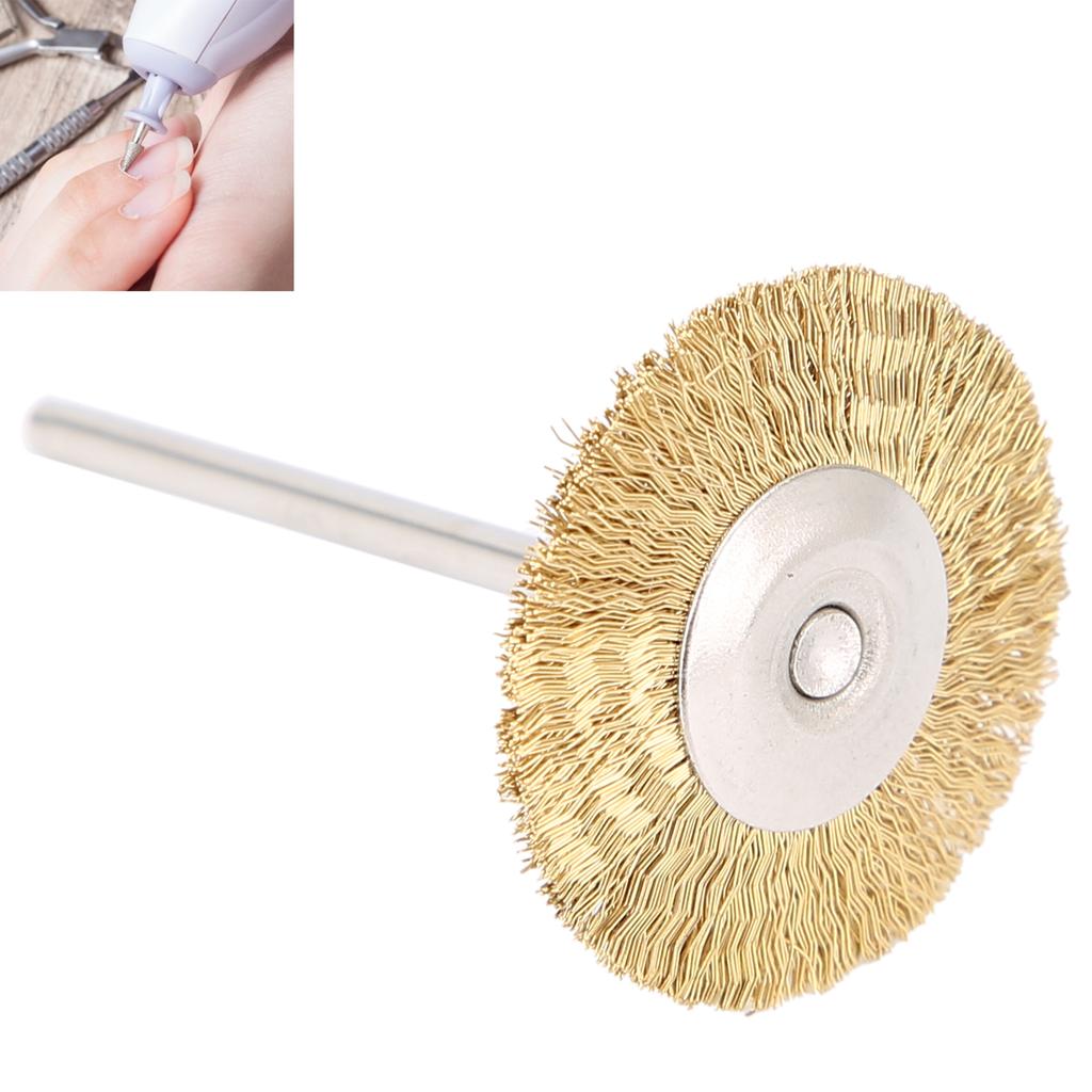 Т-образная щетка для чистки насадок для маникюрного аппарата, латунная проволока, чистящая щетка для шлифовальных головок, инструмент для маникюра