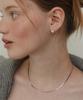 Татьяна (Серебро 925 пробы) Современное плоское змеиное ожерелье Nz2158
