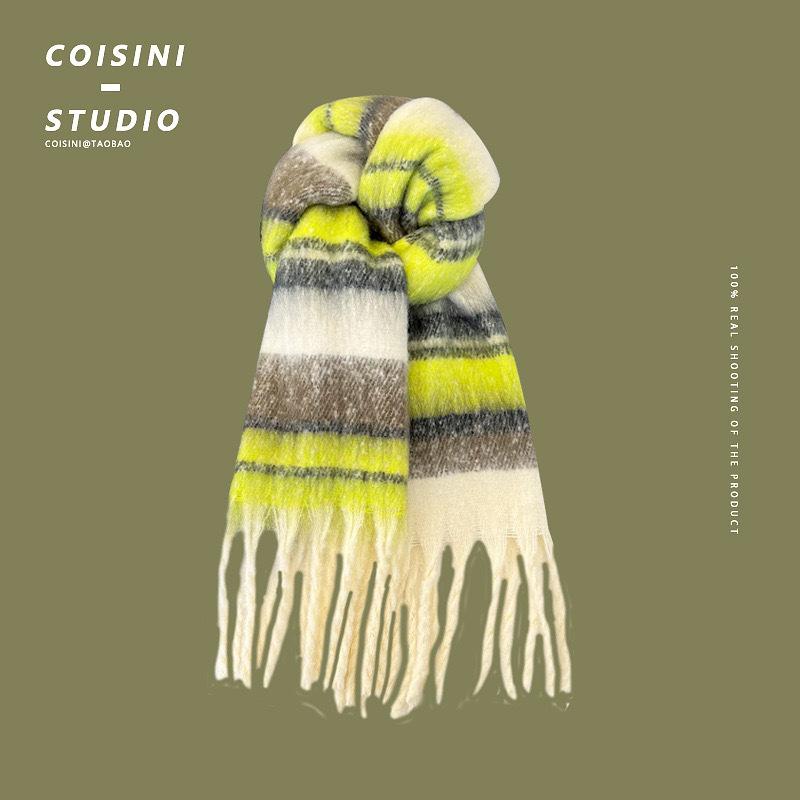 Winter New High-end Thickened Warm Scarf Women's Winter Atmosphere Soft Scarf Sweet Shawl