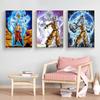 Холст Плакат Супер Синий Гоку Гостиная Настенный Декор Куадрос Лучший