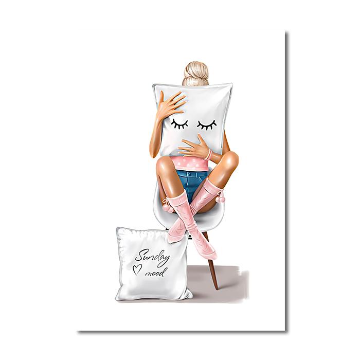 Fashion Poster Flowers Women Perfume Wall Art Canvas Painting Nordic Print Lashes Lips Books Picture Modern Salon Beauty Decor