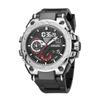 Quartz Watch For Men  Wristwatches Watcholorful Red Bracelet 50M Waterproof Alarm Clock Analog Digitals Sport Watches