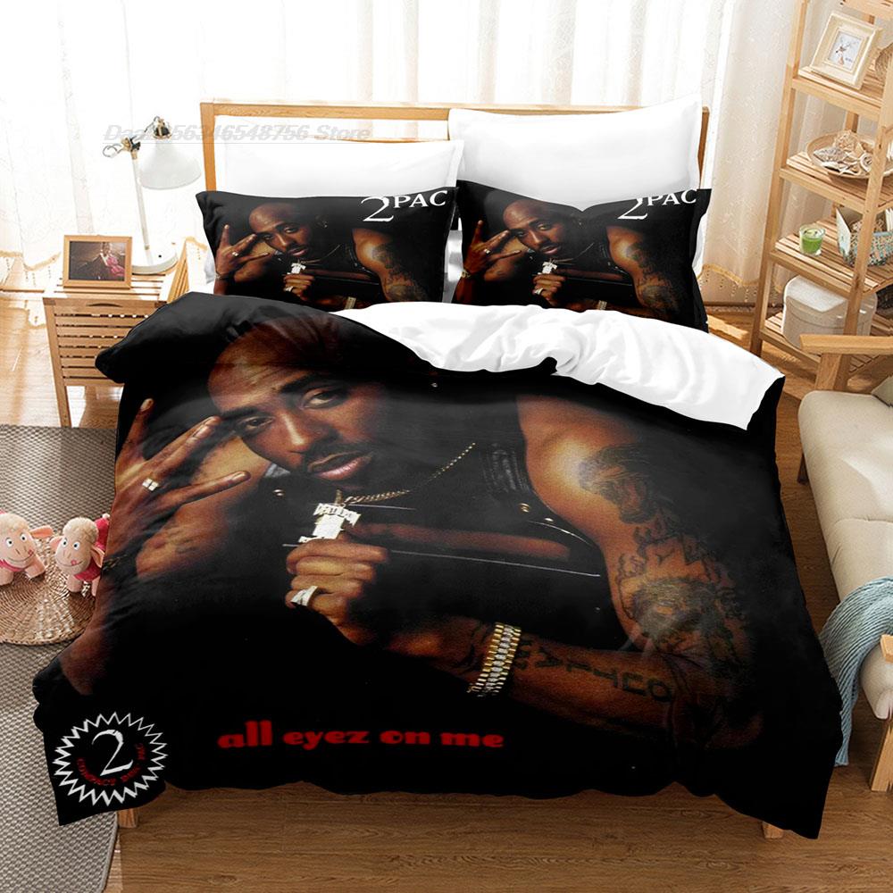 Постельное белье 2 Pac Односпальное Двуспальное Полный Размер Queen King Размер Постельное Белье для Взрослых Детской Спальни Комплекты с Пододеяльником Tupac Amaru Shakur Комплект Постельного Белья
