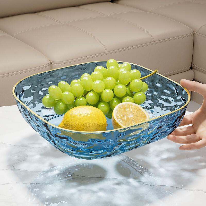 ZISIZ Элегантная прозрачная голубая фруктовая тарелка