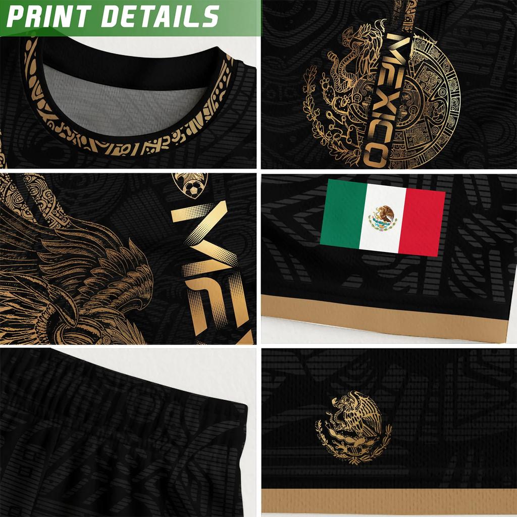 Men's Casual Short Sleeve T-Shirt Mexico Lettering Graphic Print Crew Neck Lightweight Soft Fabric Comfortable Fit