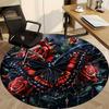 1pc Butterfly Roses Print Chair Carpet for Office  Machine Washable Rug for Office,  Good Gift for Family or Friends yy251225232