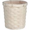 Flower and Plant Pot - Giftdecor - Round Bamboo - White - 17x17x15 Cm - Multicolor
