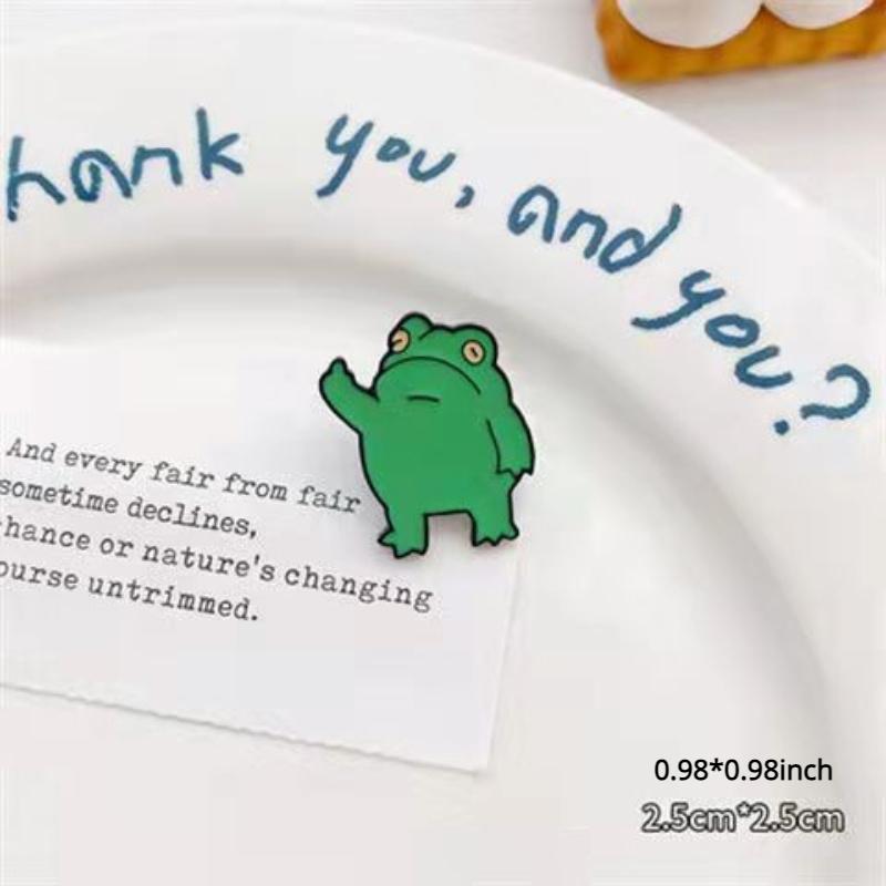 9 шт./набор Причудливая эмалевая брошь-пинка в виде лягушки - Яркий жест, значок животного для джинсового лацкана сумки, Идеальный подарок искусственной бижутерии для друзей