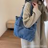 Denim Bag, Large-capacity Messenger Bag, Student Class Bag, Women's 2025 New Tote Bag, Korean Shoulder Bag.