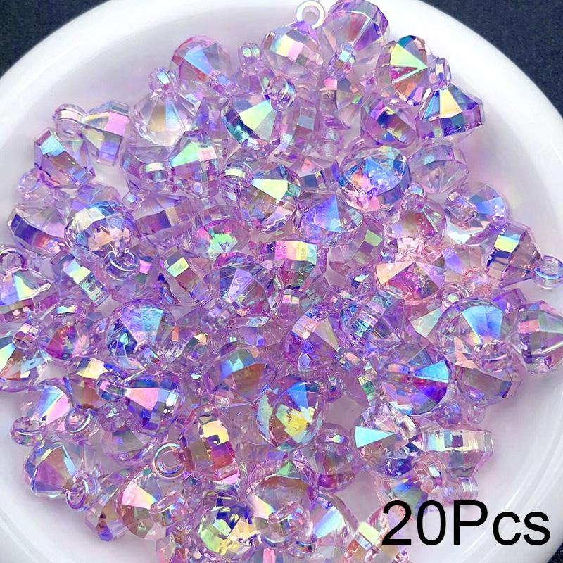20 шт., цветные хрустальные бусины, граненые шарики, аксессуары, ювелирные изделия