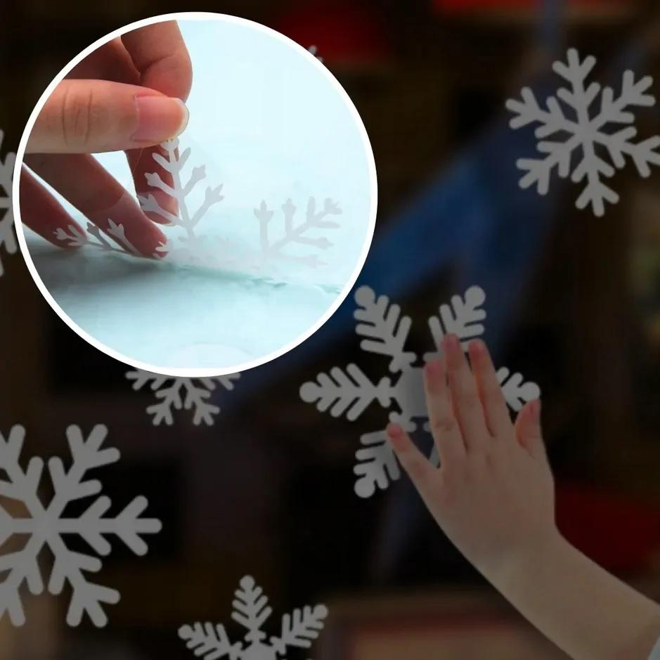 Christmas Decorations Stickers For Window Glass Snowflakes Decoration
