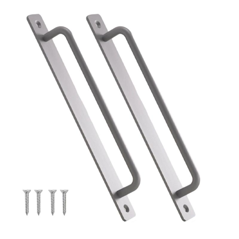 Pack of 2 Practical Sliding Door Handles Hole Center Aluminum Alloy with Mounting Screws for Indoor Outdoor Use