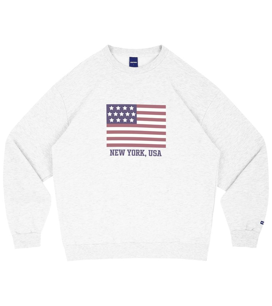 Флаг STAFFONLY Нью-Йорк, США Толстовки (Меланж Белый)