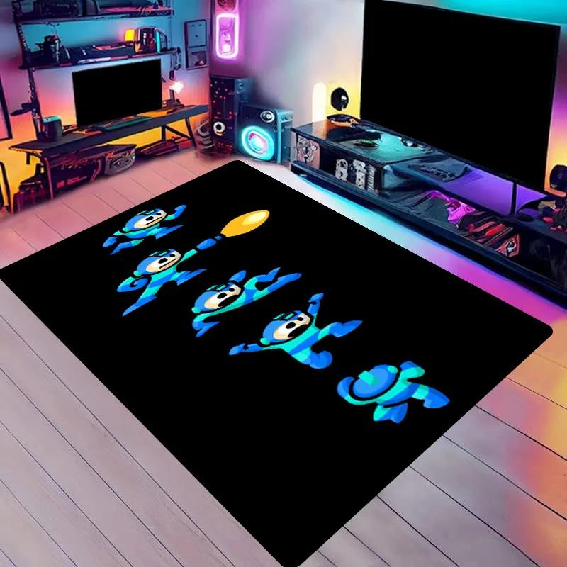 Stylish European and American Series Living Room Robot Game Carpet Mat M-Megaman Pattern Rugs Tent Mats