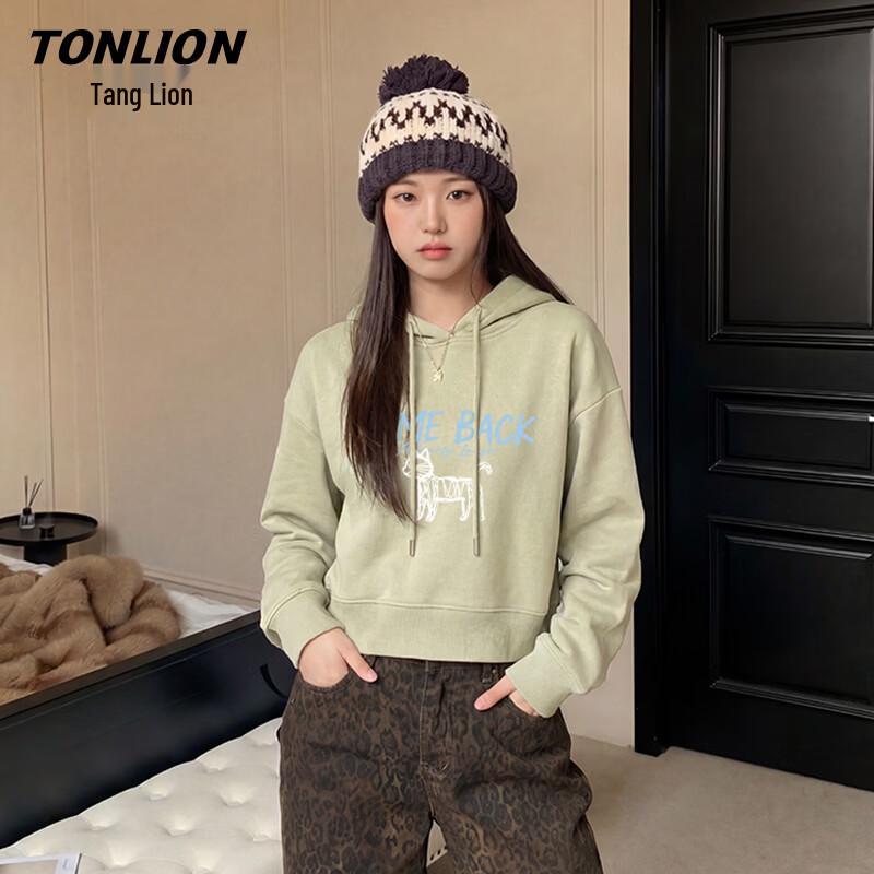 Женская короткая толстовка с капюшоном TonLion