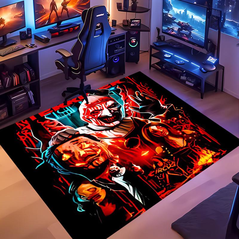 1pc Art the Clown Terrifier Entrance Mat, Non-Slip Mat Area Rug,Room Decor, Outdoor Decor, Kitchen Rug,Doormat - Machine Washable, Easy to Clean