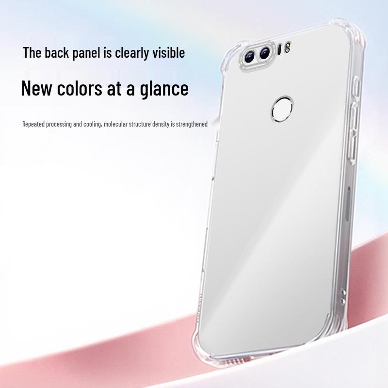 Honor 8 Transparent Phone Case: Airbag Corners, Anti-Drop TPU, High-End Feel; Compatible with 8C, 8 Lite, 8X, 8X Max