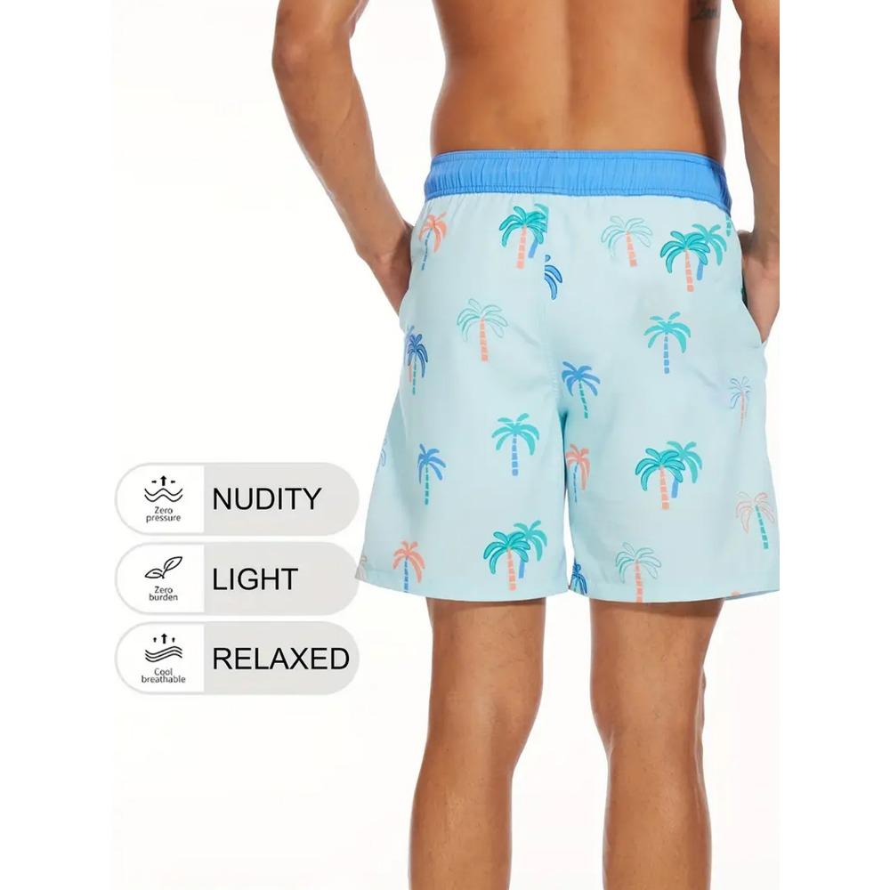 Мужские пляжные шорты - эластичные, дышащие, идеально подходят для активного отдыха летом. Двухслойные пляжные шорты