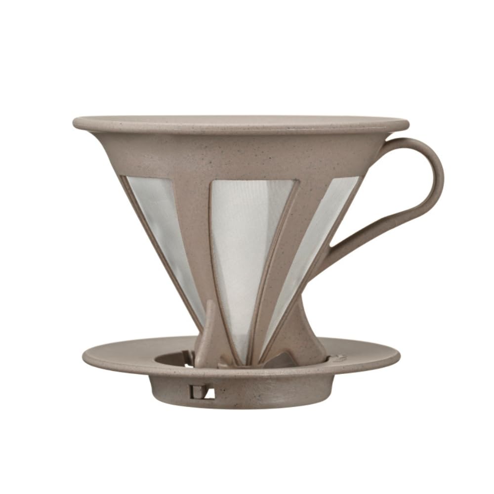 HARIO BATON Series Cafe Old Dripper BATON 02 Coffee Drip Coffee Maker (1-4 cups) Stainless Steel Mesh Made in Japan BT-CFOD-02