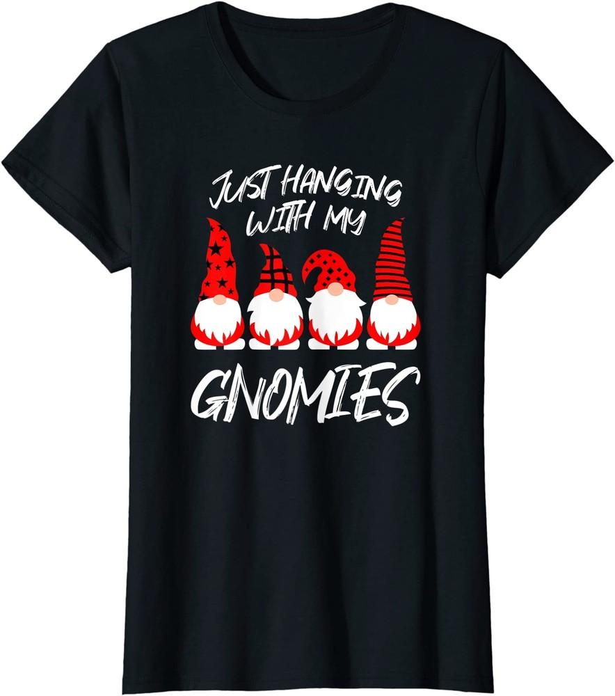 Funny Elves Christmas Gnomies Matching Family Pajama Ladies039 Crewneck T-Shirt