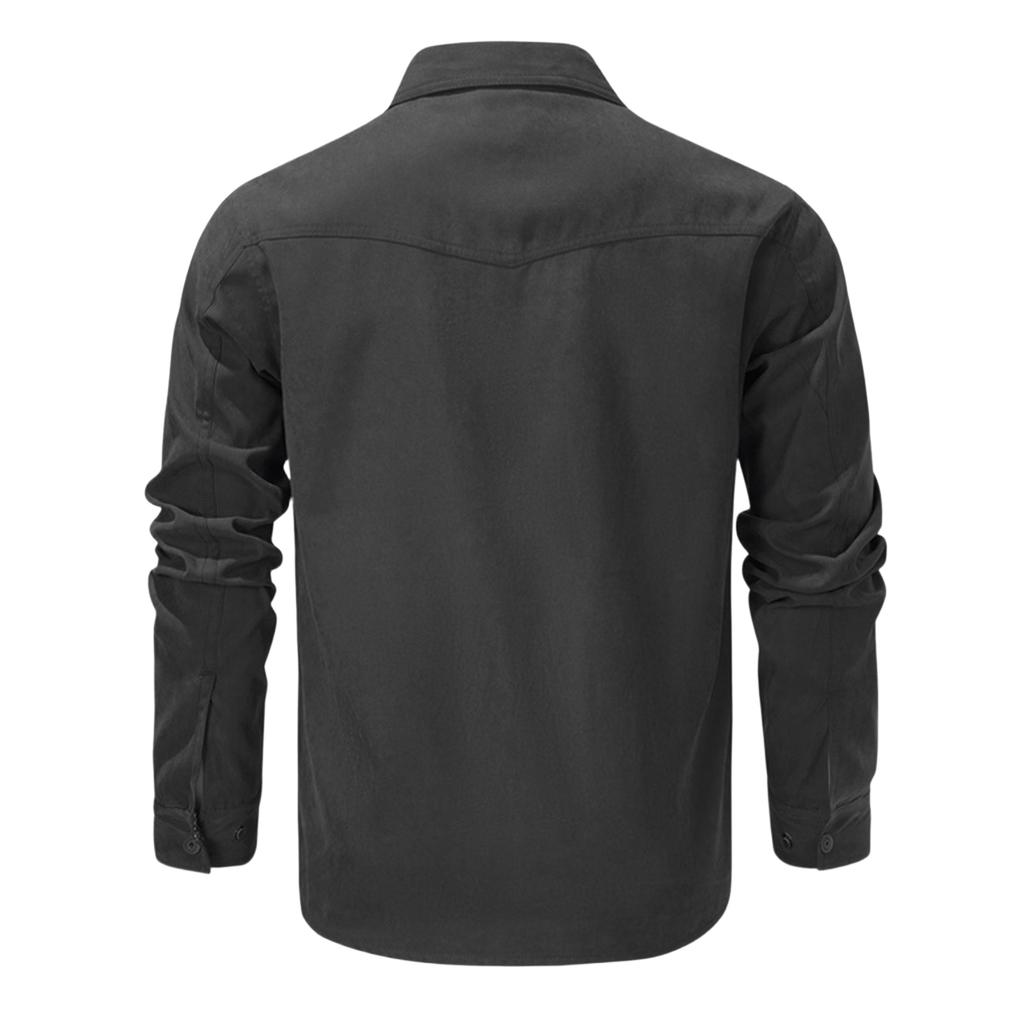 Men's Relaxed-Fit Casual Workwear Long-Sleeve Jacket Shirt