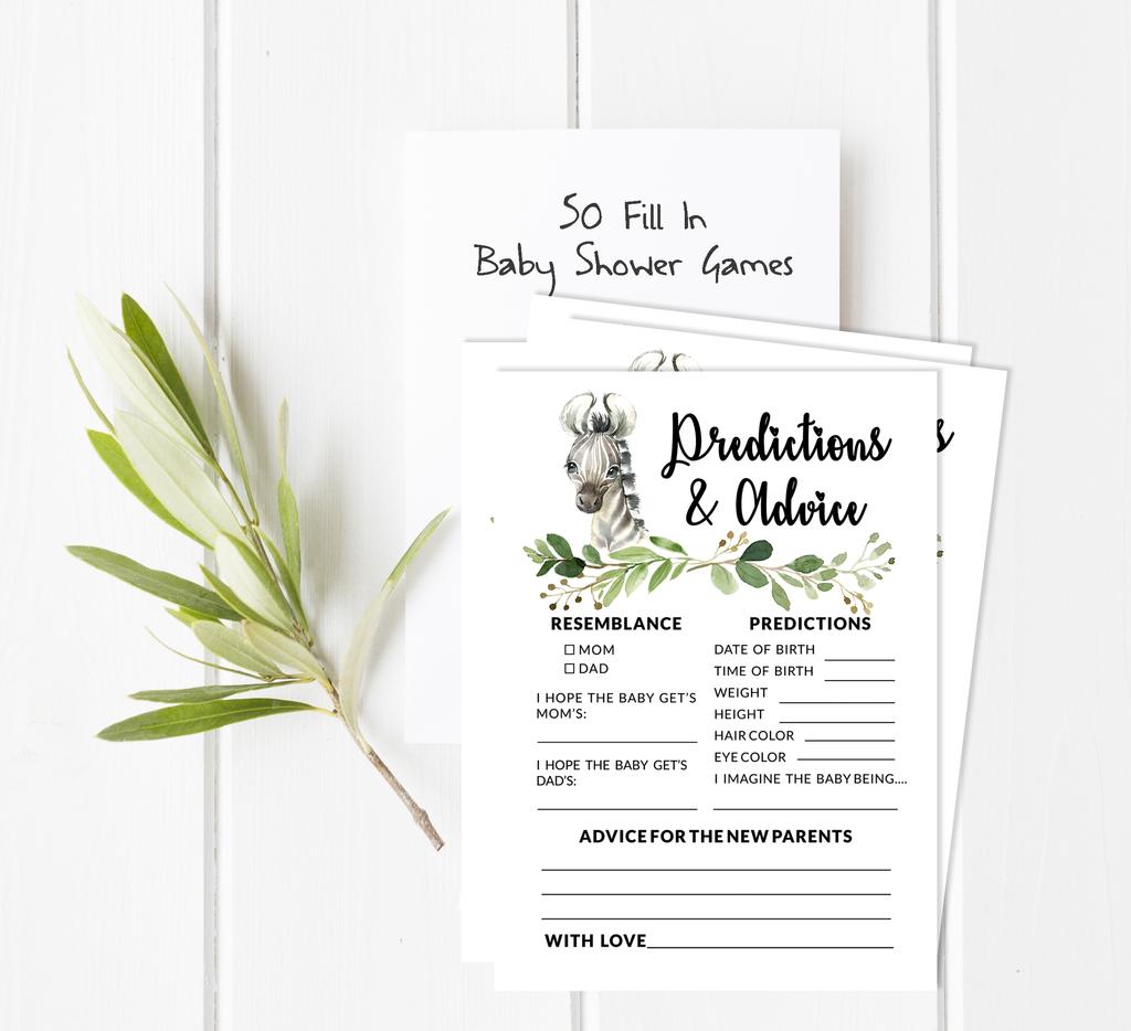 Inkdotpot Игровой набор для детского душа из 50 игр BabyA AlphabetA ABCA для вечеринки Baby Cheetah Jungle Animals