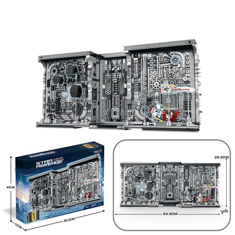 3058 шт. Планета Космическая станция Закладка для книг Дом Строительные блоки Звездный Космический Вид Книжный магазин Модель Кирпичи Игрушка Для детей Праздничные подарки