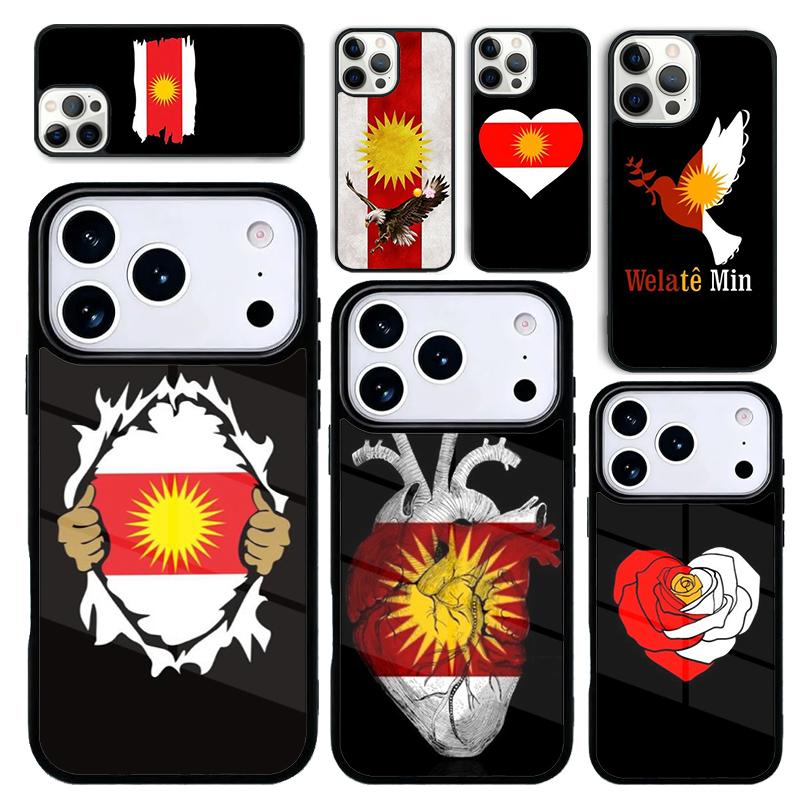 Чехол Case для iPhone 17 Air 16 Pro Max 15 Plus 11 13 Mini 14 12 Задняя крышка телефона Флаг езидов