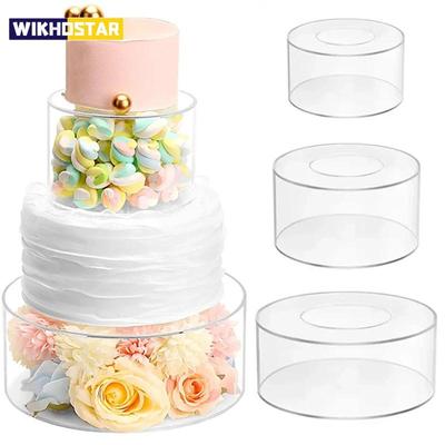 Акриловая подставка для торта круглая/квадратная/шестиугольная акриловая подставка для десертов многоразовая подставка для доски прозрачная подставка для торта инструменты