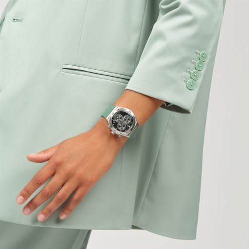 Часы Swatch Carbon Green YVS525, Зеленые