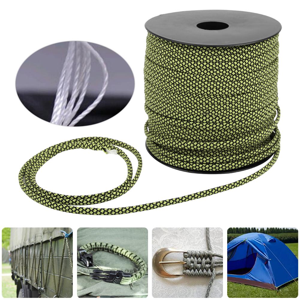 50M 4MM Thick 7 Core Paracord Rescue Tying Tent Lanyard Camping Rope for Outdoor Bracelet