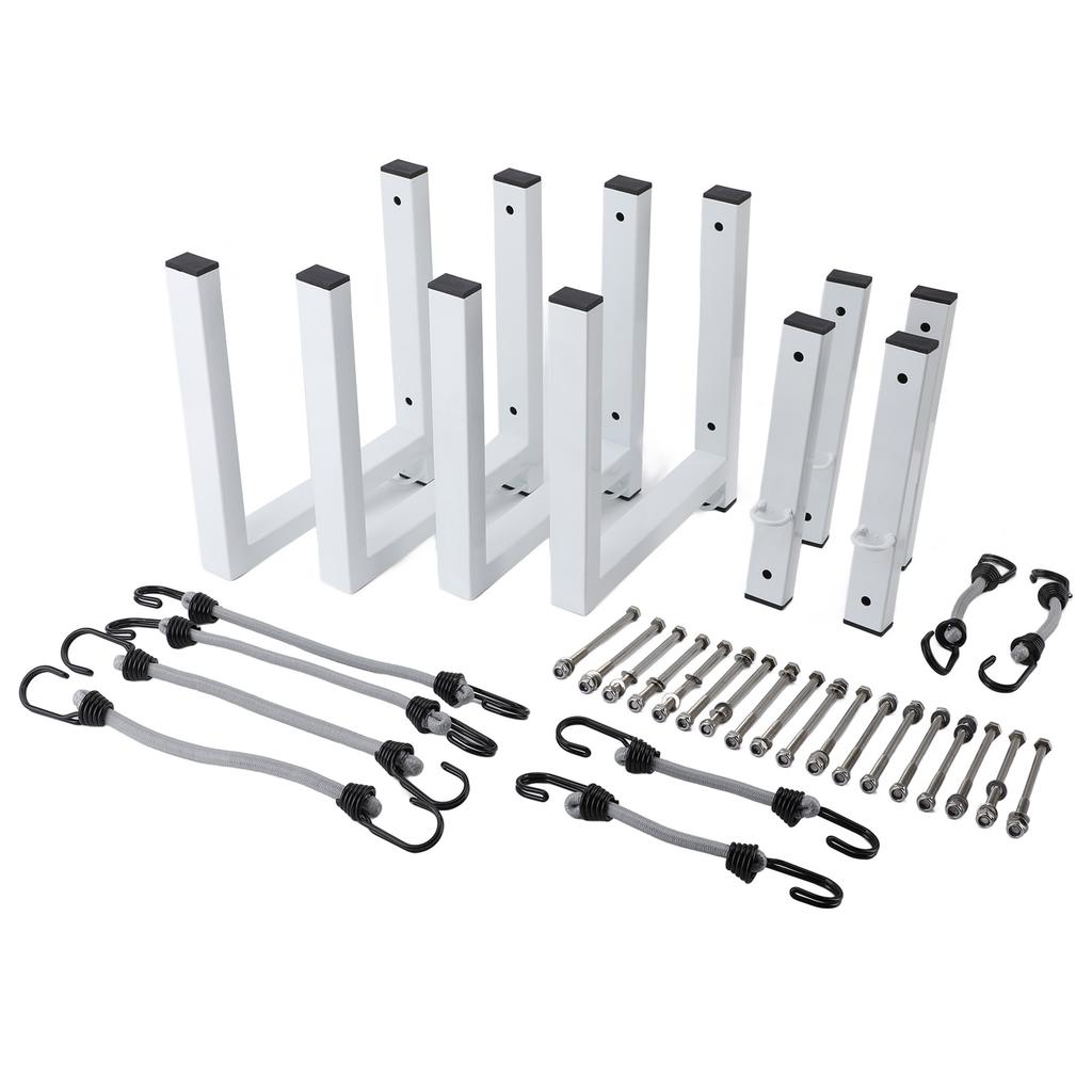 4 Set RV Side Mount Ladder Rack 200lbs Trailer Heavy Duty Ladder Rack for Open Enclosed Trailer Exterior Side Wall