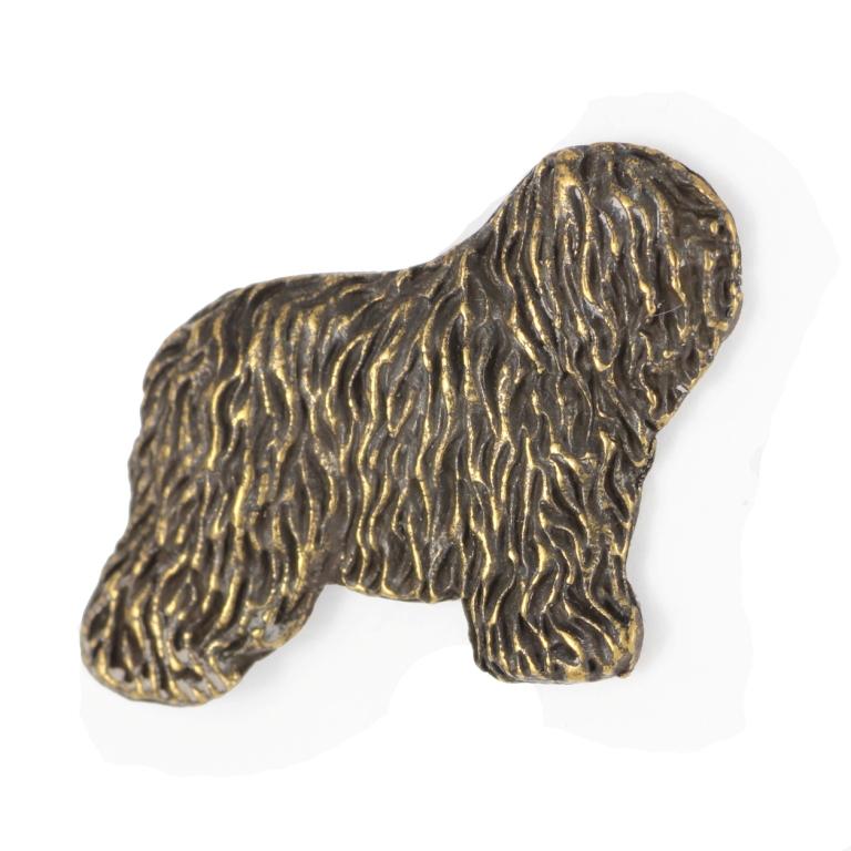 Polish Lowland Sheepdog, PON, Valee Sheepdog I - Dog brooch in a gift box, elegant pin, lapel pin for Art-Dog brand jacket
