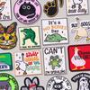 Нашивки Животные Лягушки На Кепки Сумки Вышитые Пришивная Нашивка DIY Мультяшные Животные Термонаклейки Для Одежды Кошка Лягушка Вышитые Наклейки