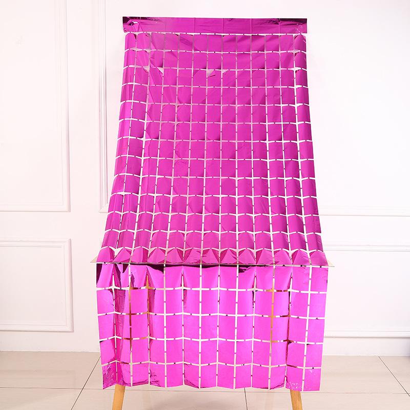 2 метра занавески из фольги из шелка и дождя, декорации для вечеринки по случаю дня рождения, квадратные занавески из мишуры с блестками, настенные фоны для вечеринки, декор AVE