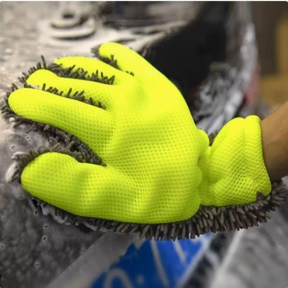 Anti-Scratch Car Washing Gloves Thick Cleaning Glove 5-Finger Design Washing Mitt Auto Detailing