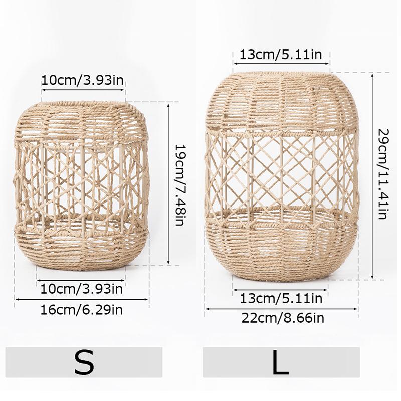 1 шт. Люстра из искусственного ротанга, плетеная бумажная веревка, лампы для столовой, чайный домик, бамбуковая деревенская люстра для столовой, многоразмерная