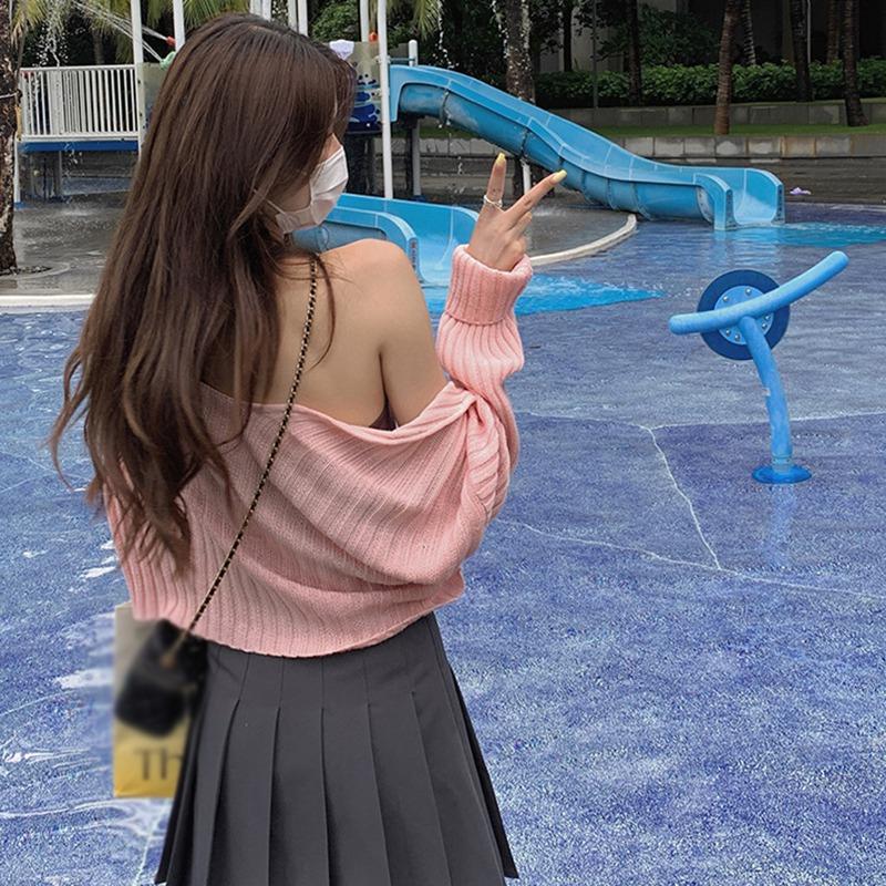 Женский кардиган, милый повседневный короткий вязаный кардиган с длинными рукавами, солнцезащитный кардиган, топы, однотонный ретро ретро