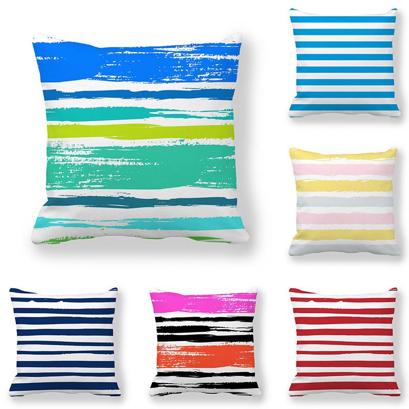 Abstract Geometric Pillow Covers Home Decor Sofa Pillow Covers Bedroom Living Room Colorful Striped Pillow Covers
