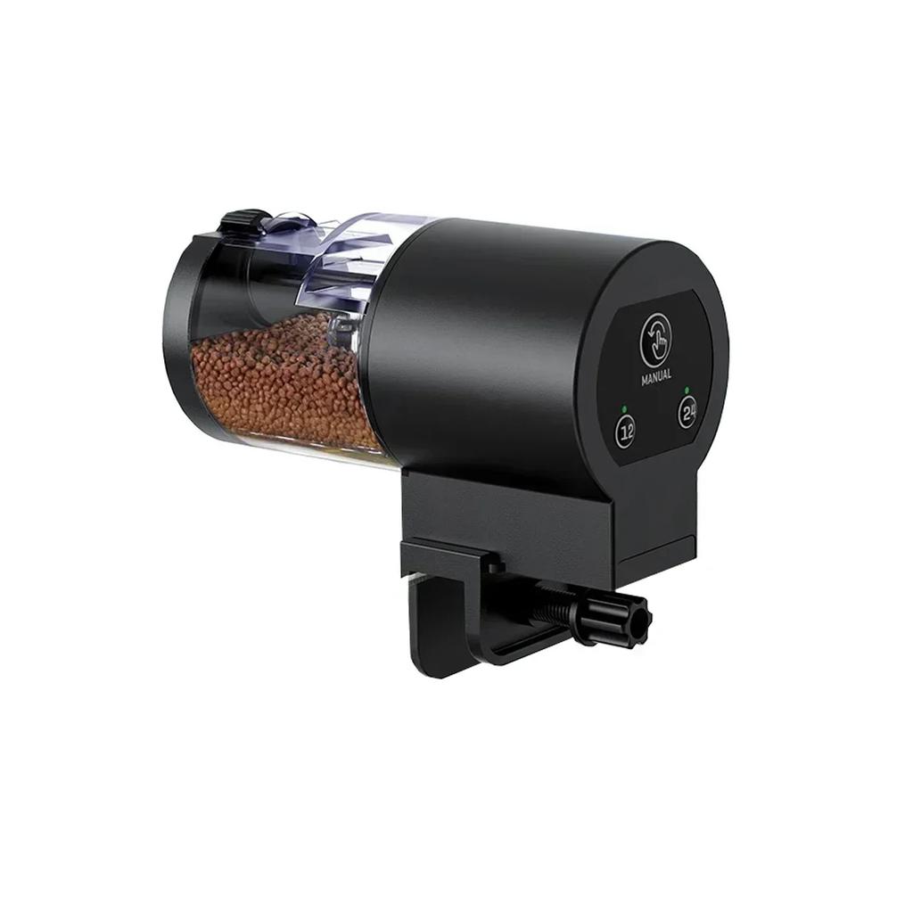 2025 Automatic Fish Feeder 100ML Food Dispenser with Digital Timer Display Super Waterproof for Aquarium Fish Turtle Tank Pond