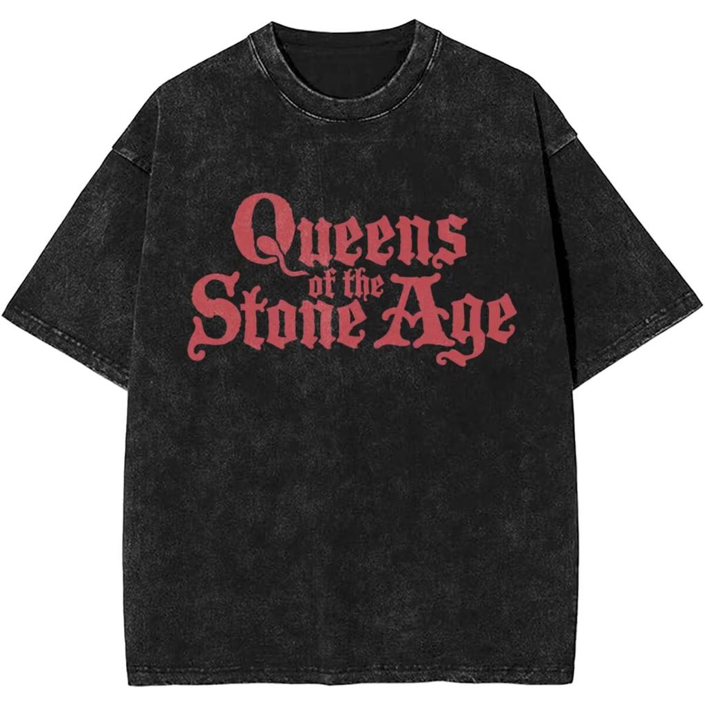 Футболка Queens of The Stone Age Летняя Группа Потрясающие Футболки Хлопок Харадзюку Футболка для Мужчин С коротким рукавом Принт Топ Футболки