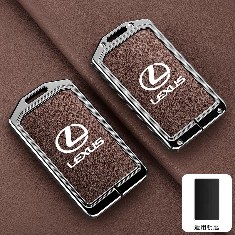 DMTZ1 2025 Zinc Alloy Leather Car Remote Card NFC Key Case Fob Cover For Lexus F Sport ES LM GS IS NX RX LX LS RX300 Styling Accessory