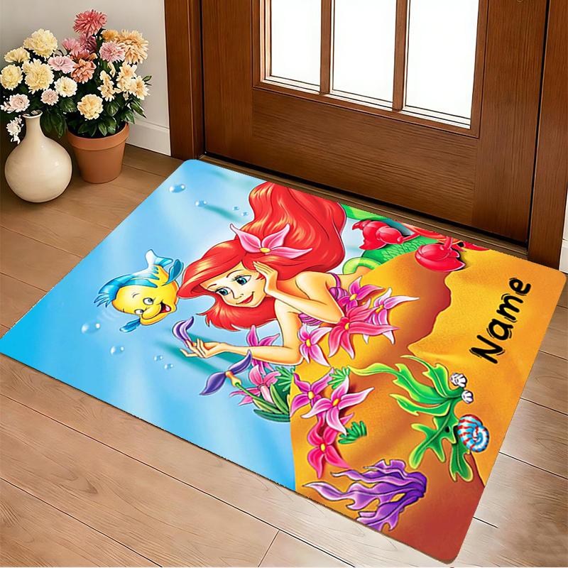 Custom Name Underwater Adventure Living Room Non-Slip Area Rug Soft Carpet for Bedroom Kids Playroom Sofa Office Home Decor Doormat