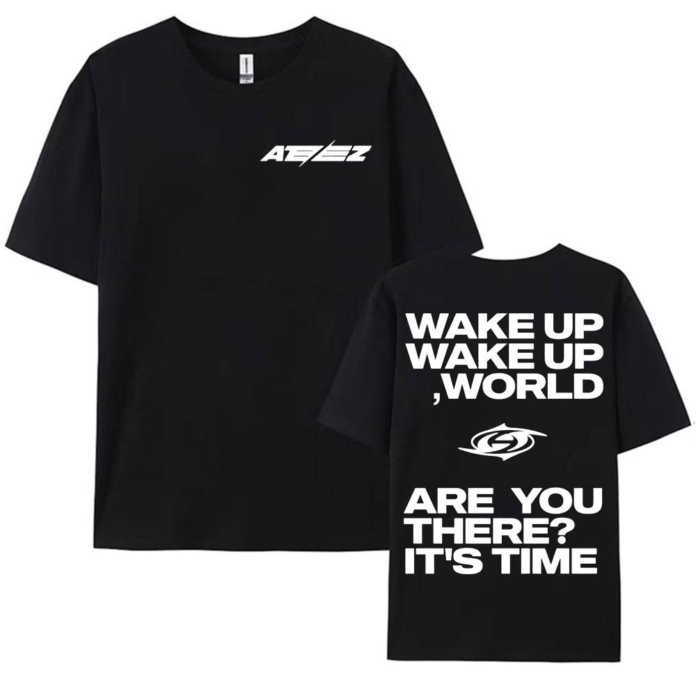 2025 Ateez World Tour Towards The Light Will To Power T Shirt Men Women Korean Fashion High Quality Casual 100 Cotton Tshirts