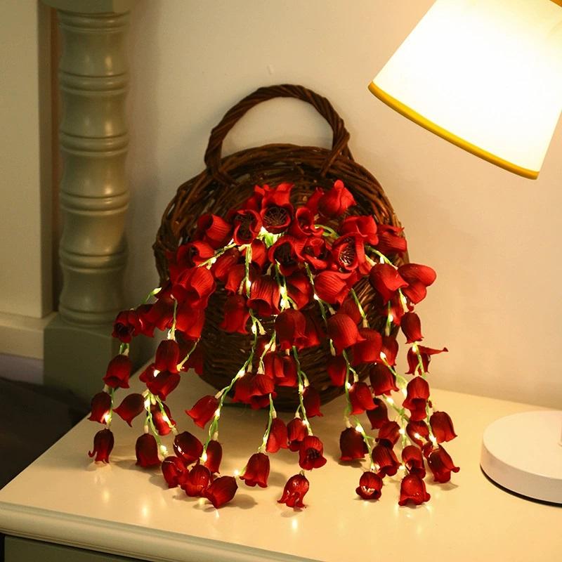 10 шт. искусственных цветочных гирлянд, искусственные цветы, цветочная гирлянда из лозы со светодиодными огнями, шелковые подвесные лозы для свадебной вечеринки, декор стен в саду