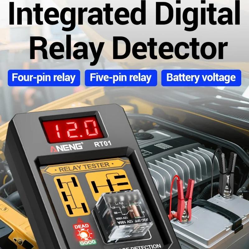 Portable Auto Electrician Kit ANENG BF01 Brake Fluid Tester Car Relay RT01 Voltage Tester 12V/24V Relay Detector 4/5 PinBrake Oil  Analyzer Test Tools